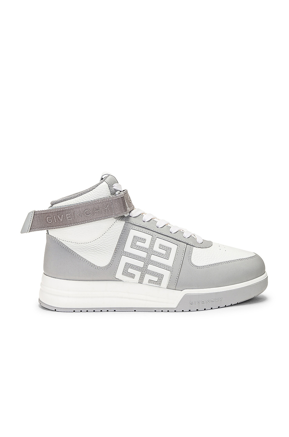 Image 1 of Givenchy G4 High Top Sneaker in Grey & White