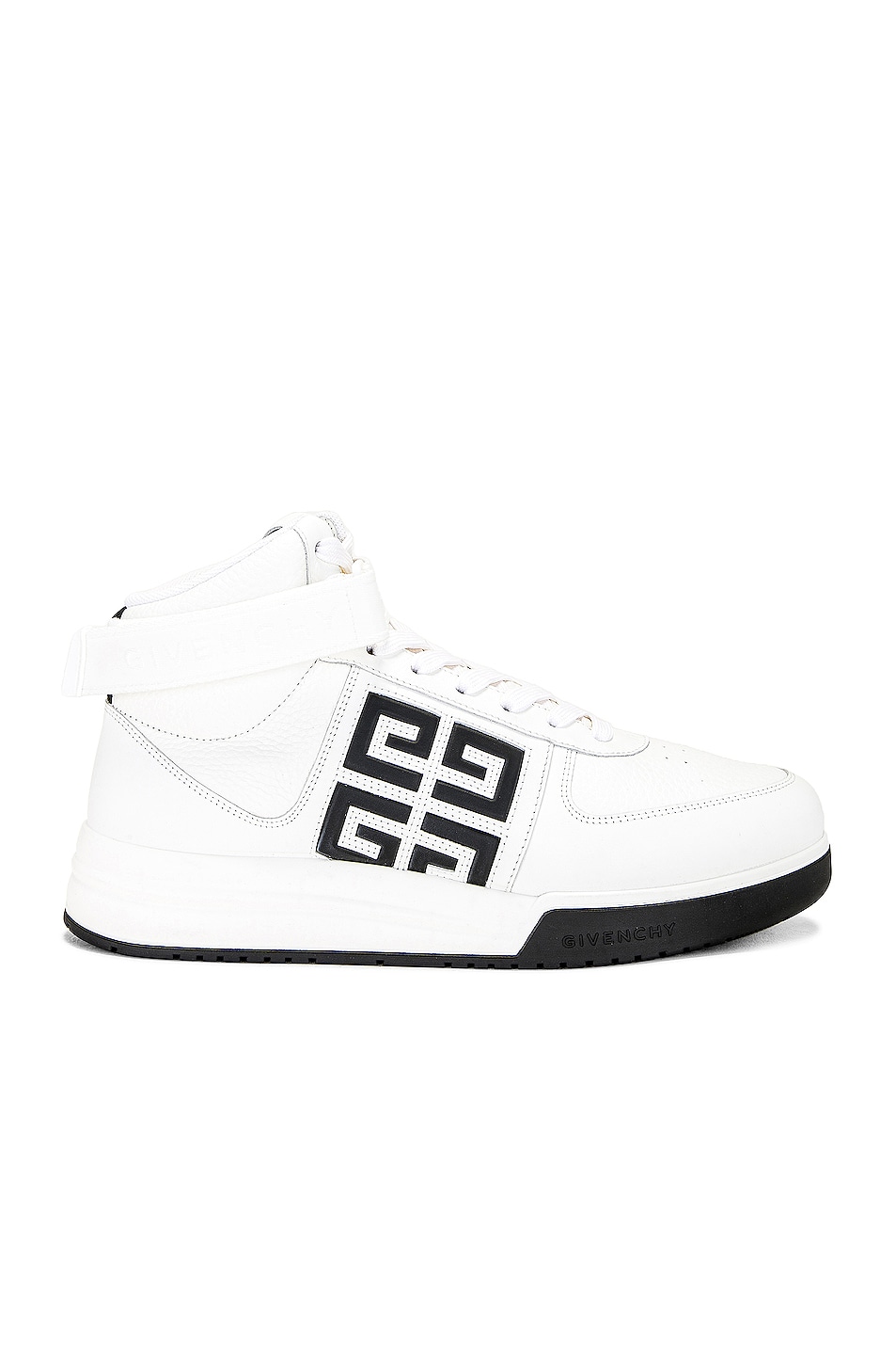 Image 1 of Givenchy G4 High Top Sneaker In White & Black in White & Black
