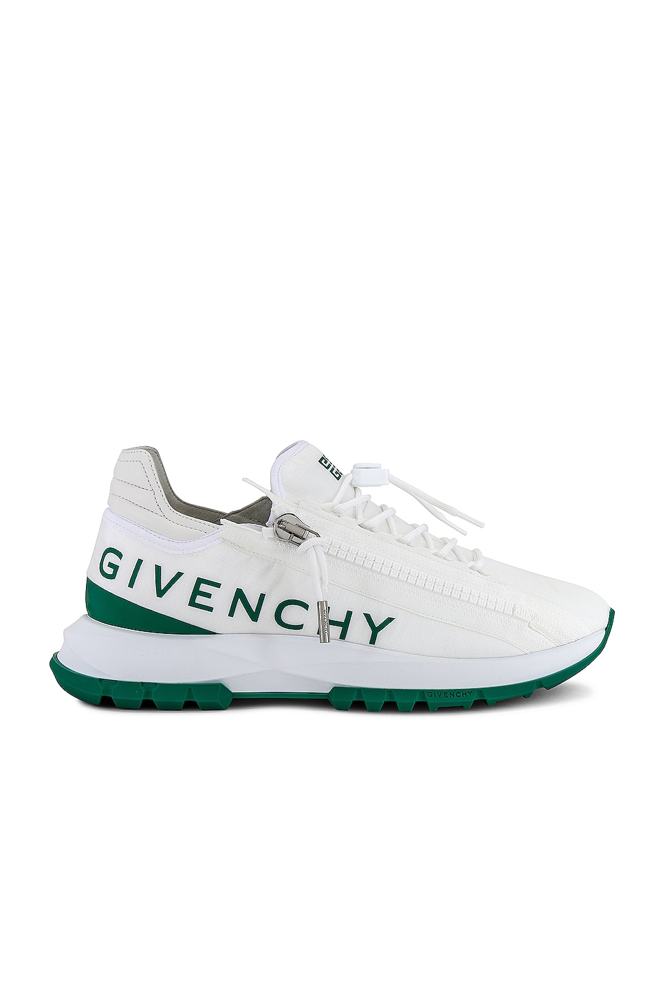 Image 1 of Givenchy Spectre Zip Runners Sneaker in White & Green