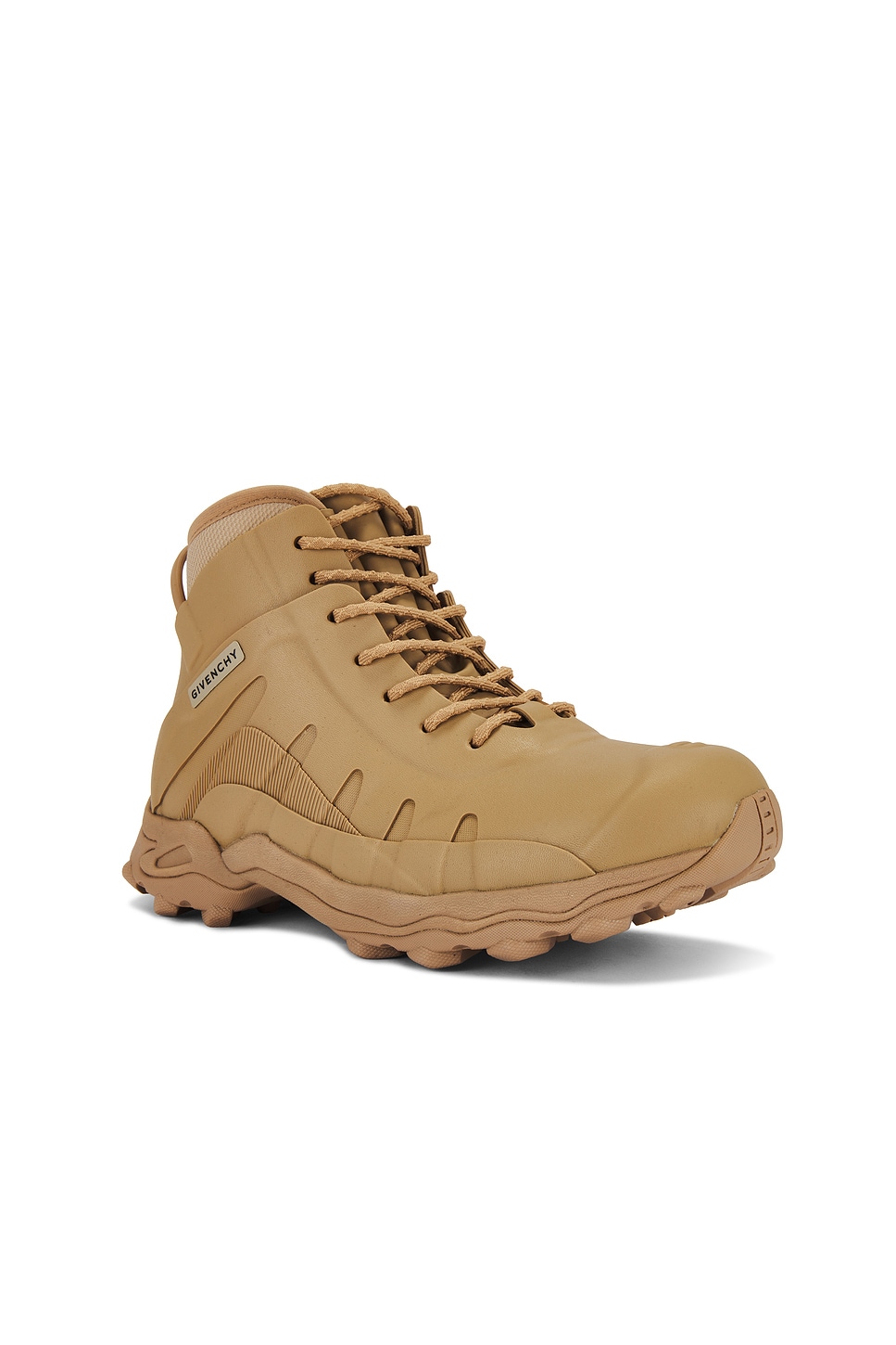 Shop Givenchy Bog High Lace Up Boot In Desert