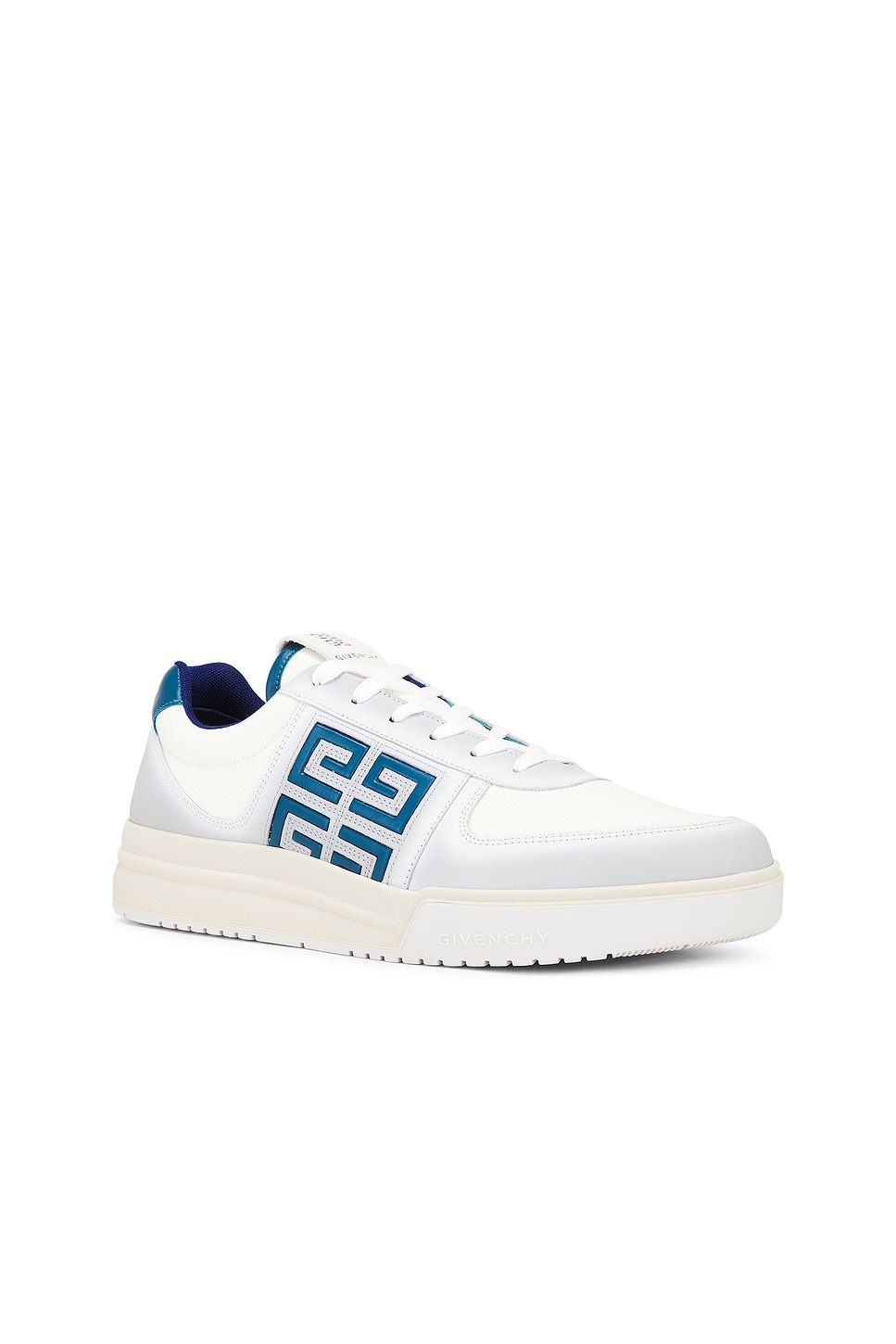 Givenchy G4 Sneakers In Gradient Leather And Canvas In White & Blue