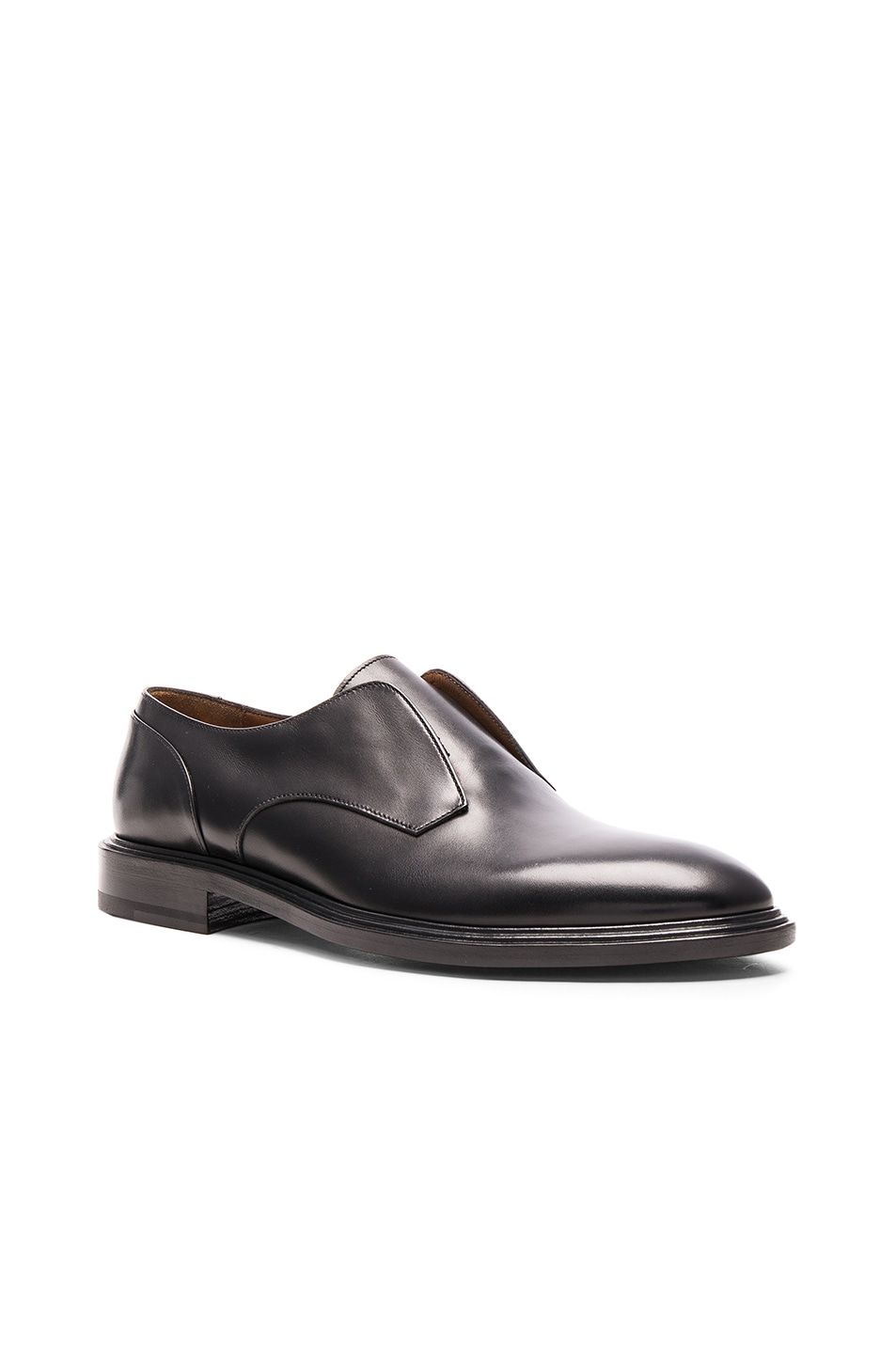 Image 1 of Givenchy Leather Richard Laceless Derbies in Black