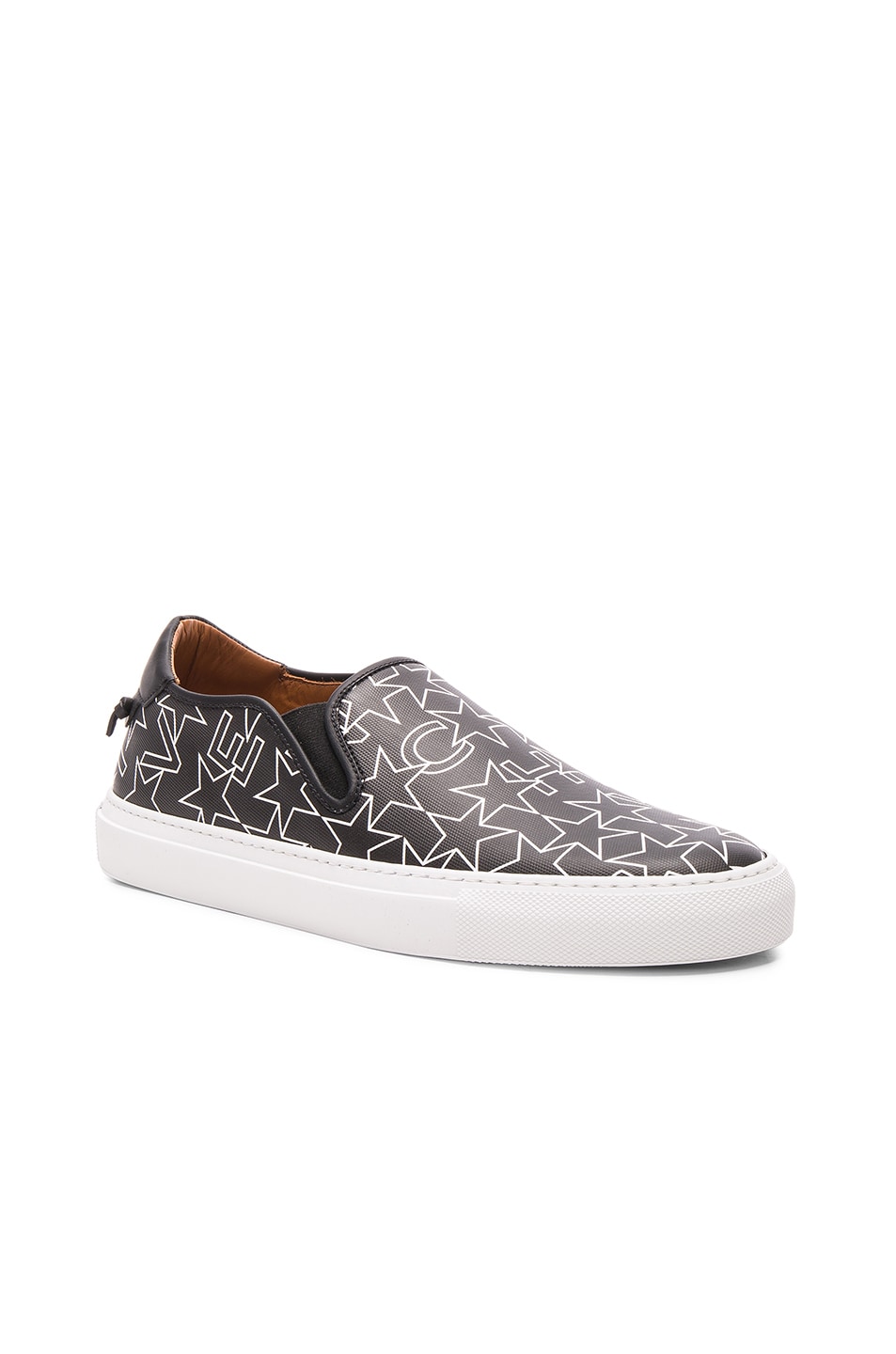 Image 1 of Givenchy Coated Canvas Street Skate Sneakers in Black & White