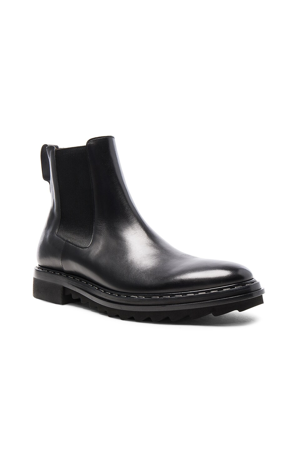 Image 1 of Givenchy Leather Vulcano Chelsea Boots in Black