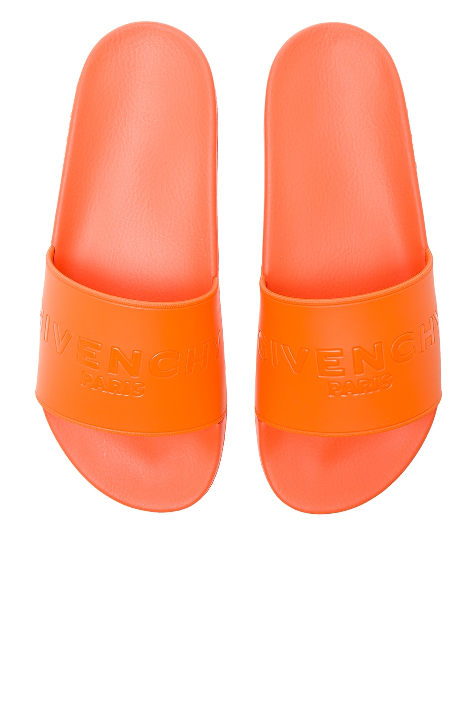 Image 1 of Givenchy Rubber Slide Sandals in Orange