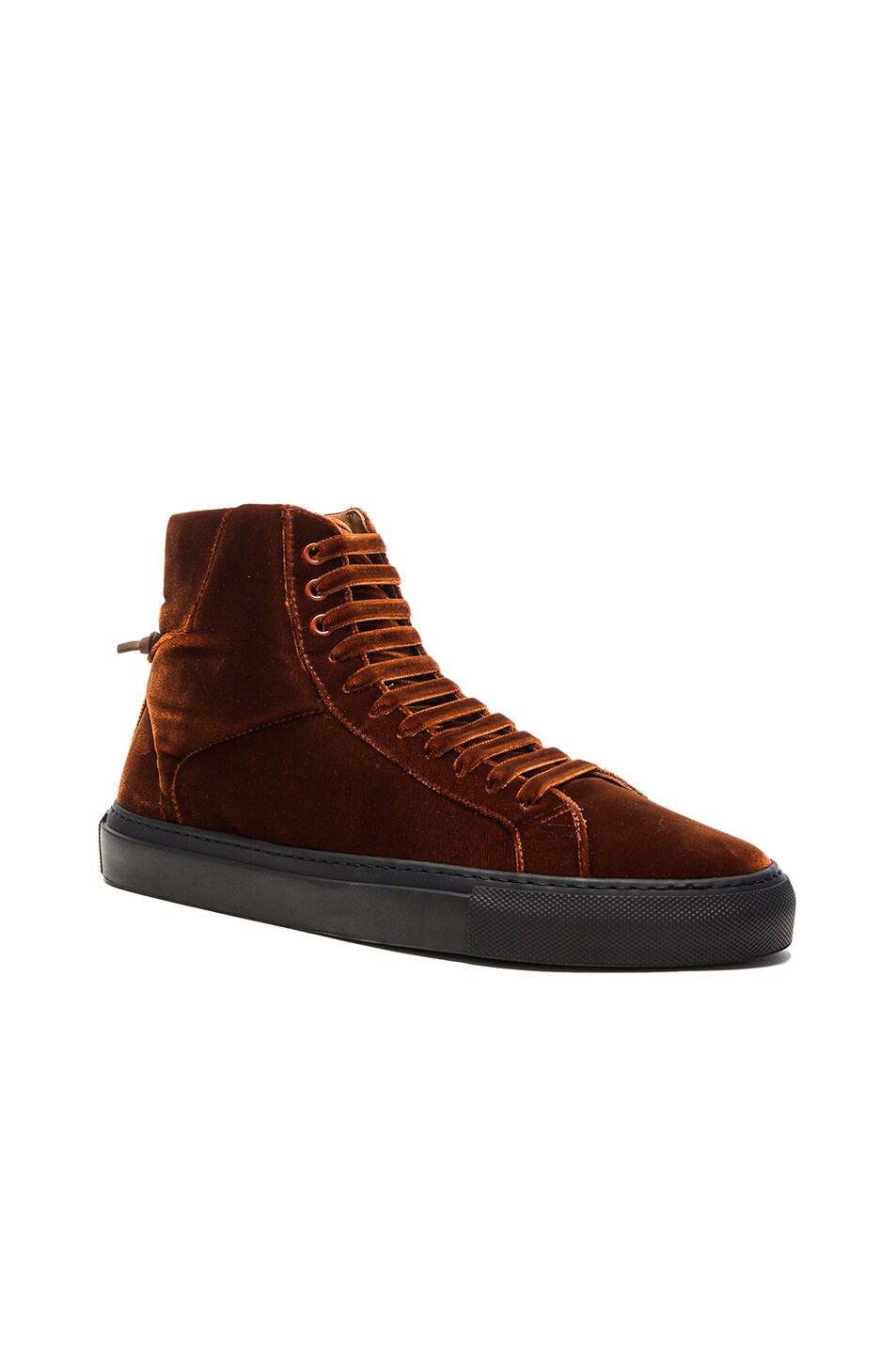 Image 1 of Givenchy Knots Urban High Velvet Sneakers in Hazel