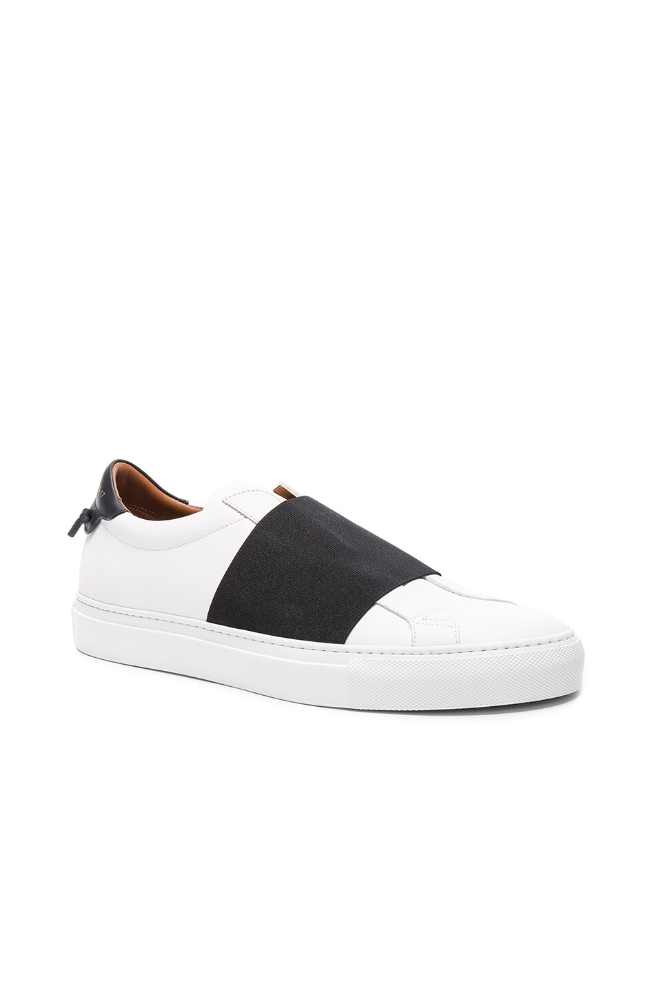 Image 1 of Givenchy Strap Leather Sneakers in White & Black