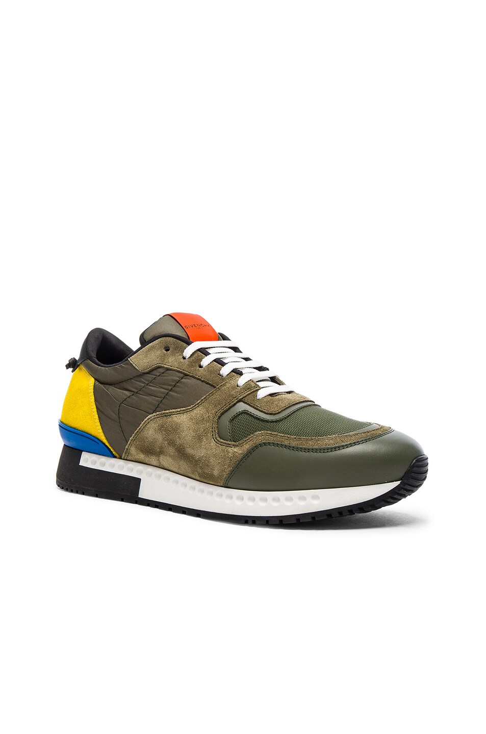 Image 1 of Givenchy Runner Active Sneakers in Khaki & Yellow