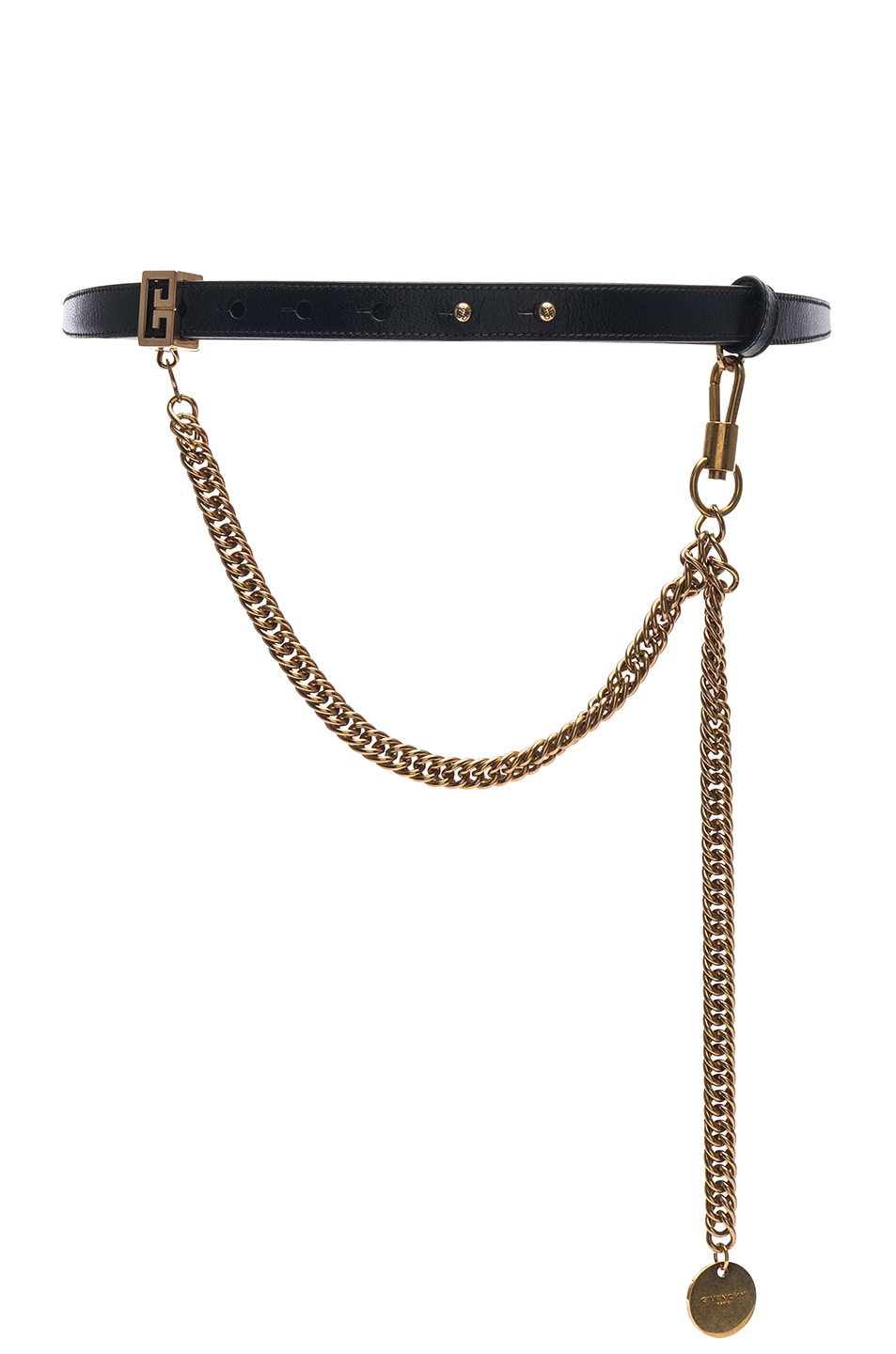 Image 1 of Givenchy Shiny Leather One Buckle Belt in Black