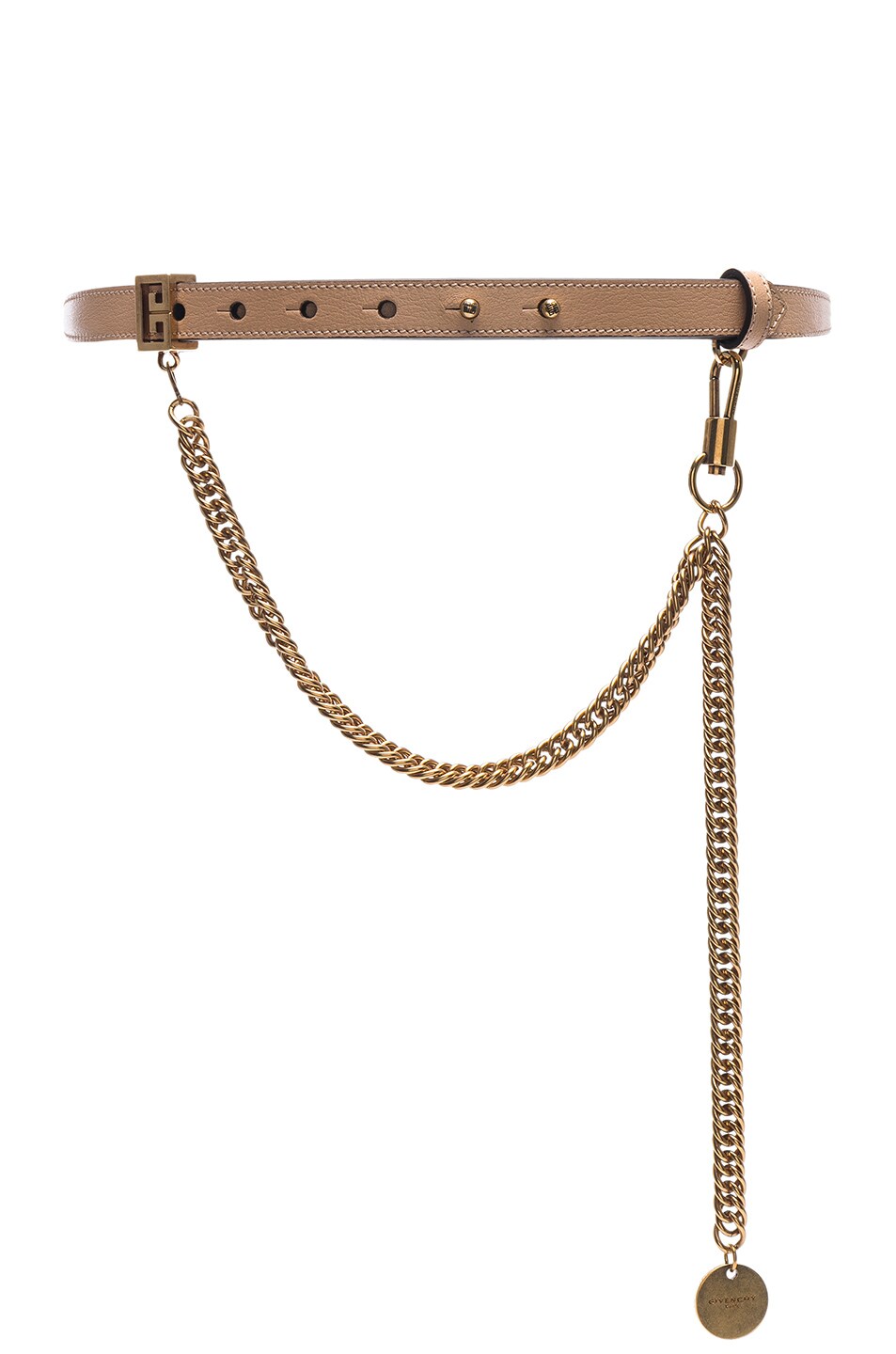 Image 1 of Givenchy Shiny Leather One Buckle Belt in Powder