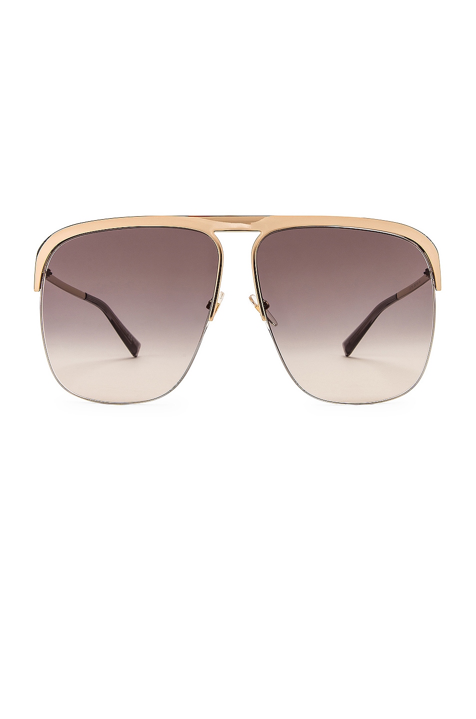 Image 1 of Givenchy Metal Aviator Sunglasses in Dark Grey Gradient & Gold