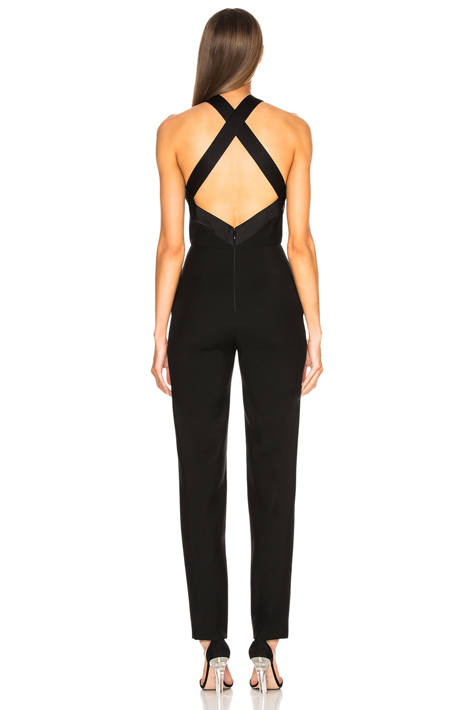 Givenchy Bow Front Cross Back Jumpsuit in Black | FWRD