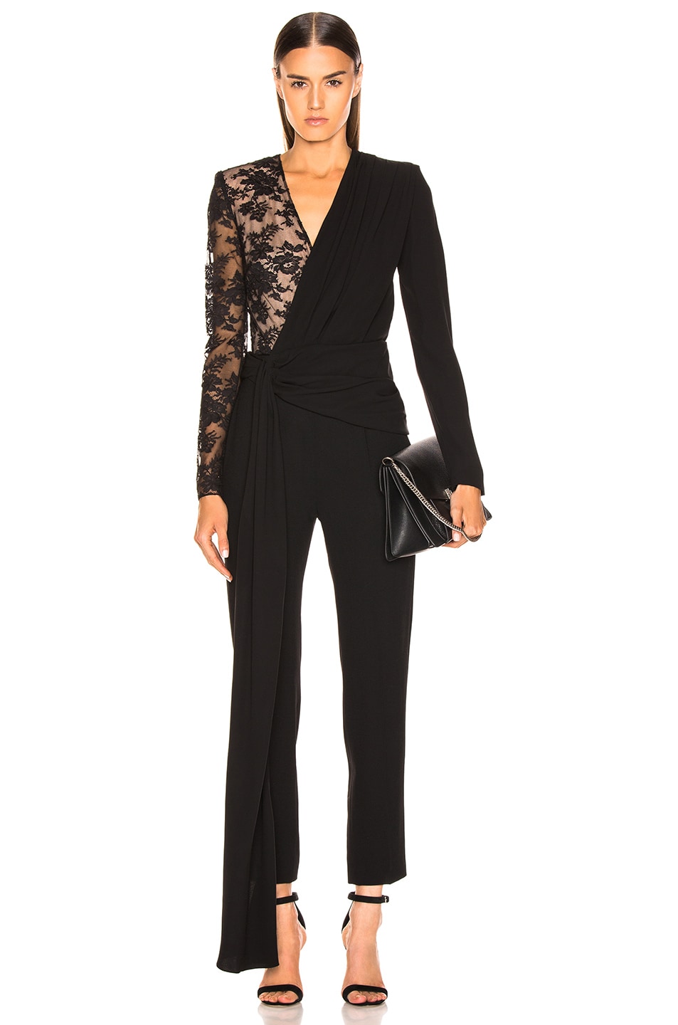 Image 1 of Givenchy Lace Jumpsuit in Black