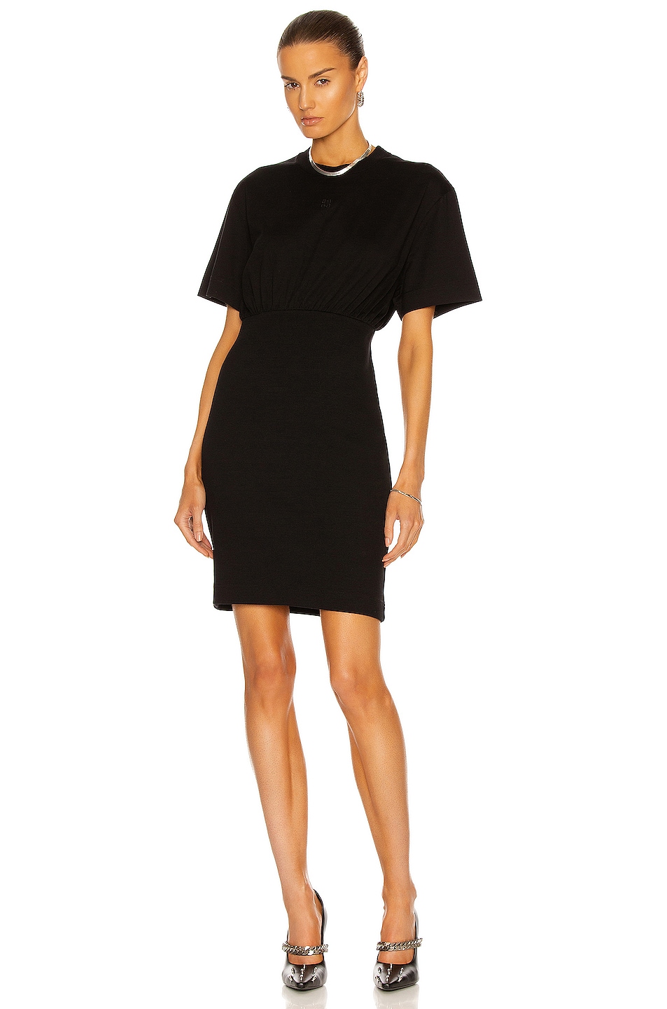 Image 1 of Givenchy Short Basic Jersey Dress in Black