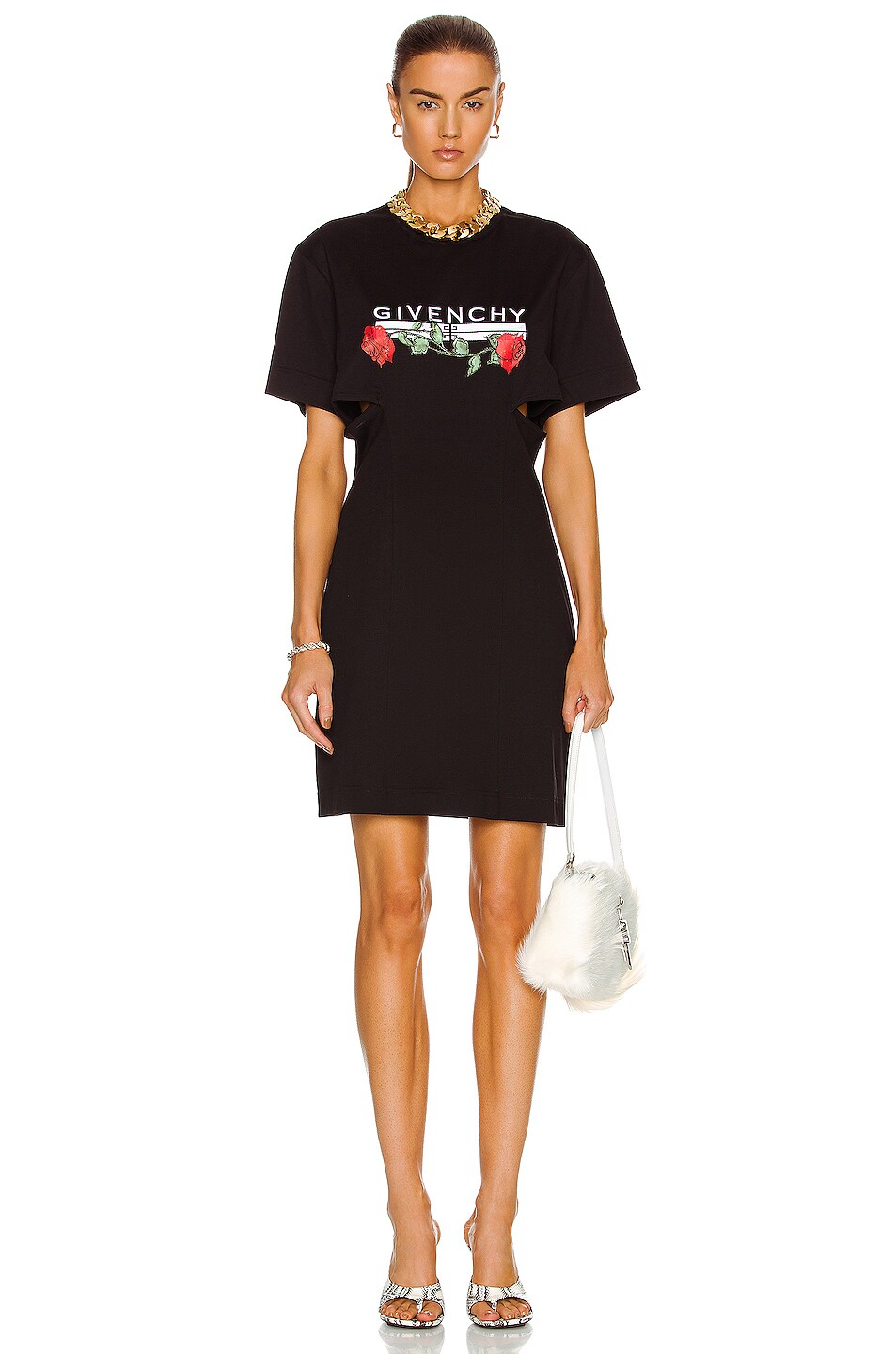 Image 1 of Givenchy Crewneck T-Shirt Dress in Black