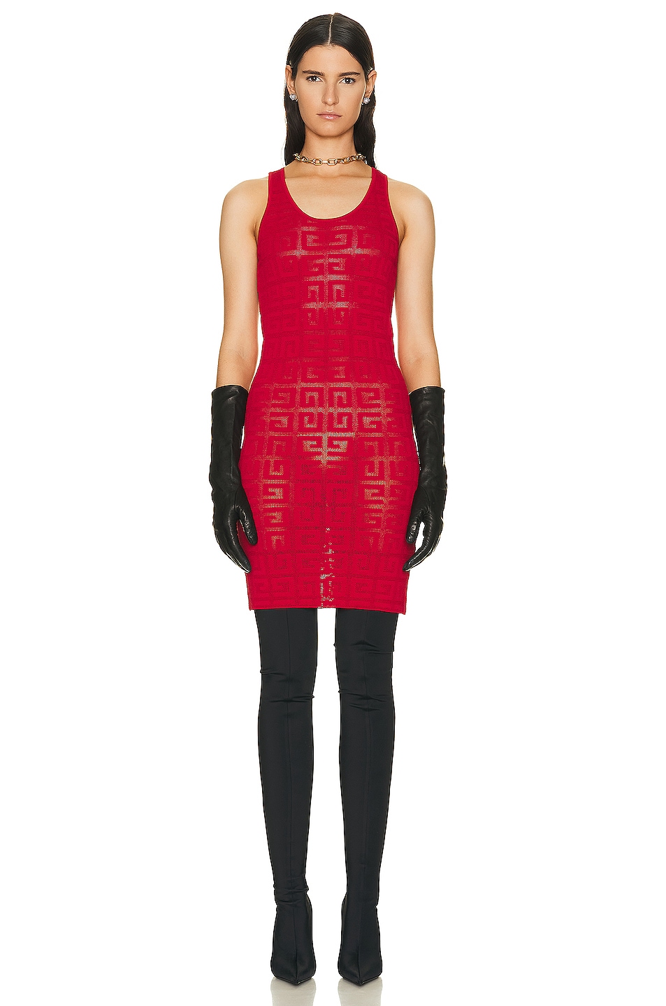 Image 1 of Givenchy Sleeveless Mini Dress in Red