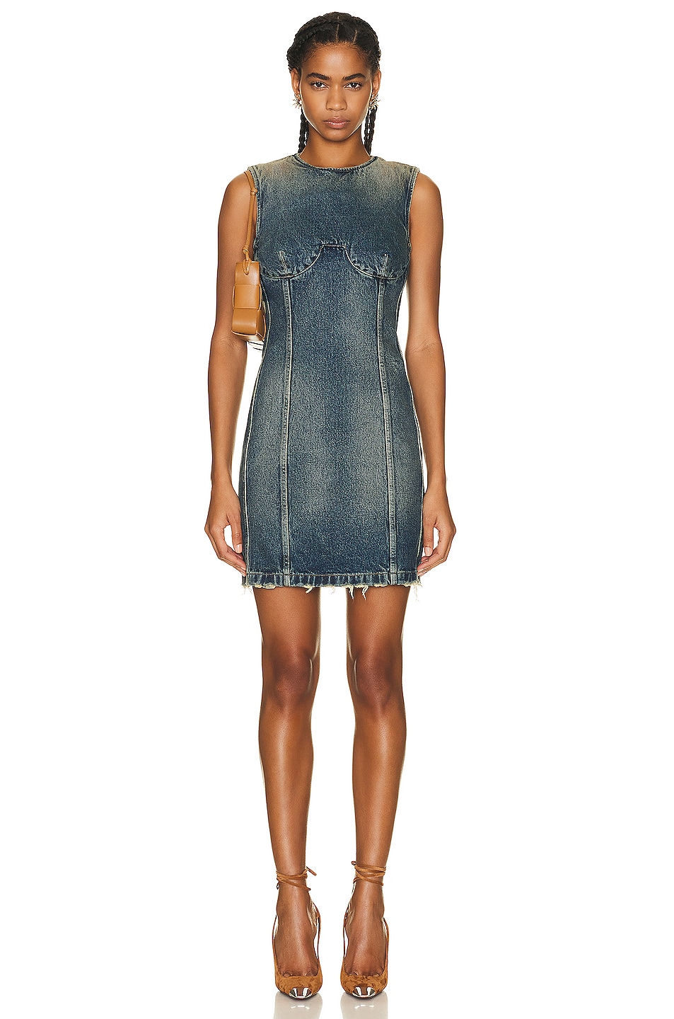 Image 1 of Givenchy Denim Mini Dress in Military Blue
