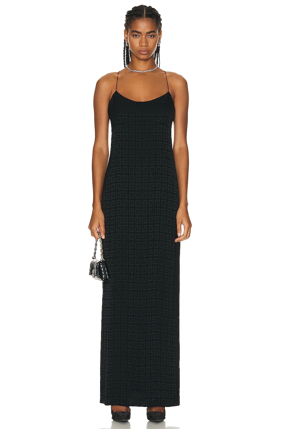 Image 1 of Givenchy Long Slip Dress in Black