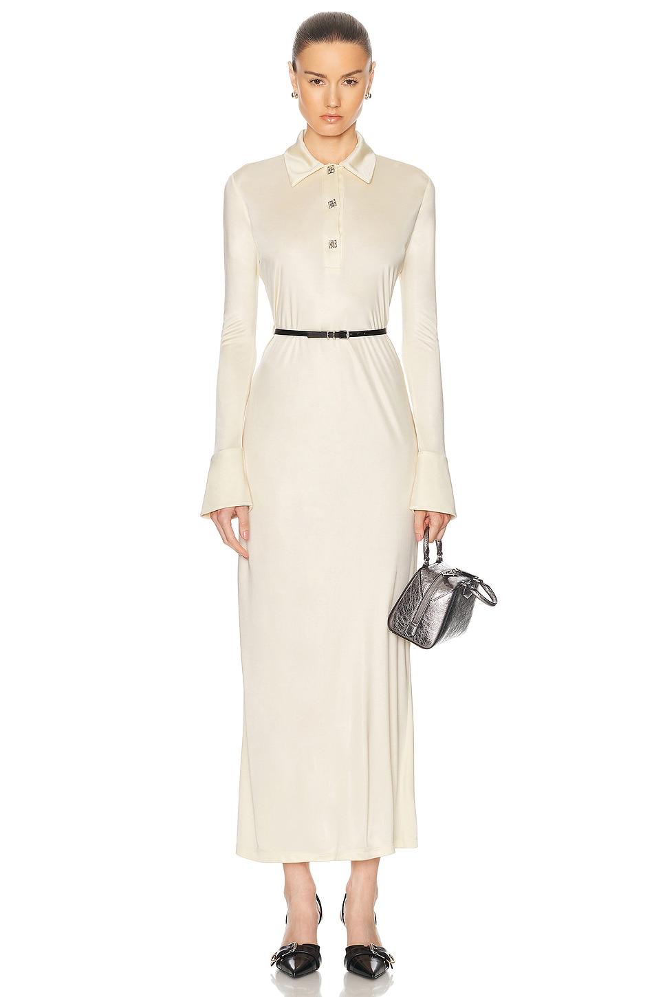 Image 1 of Givenchy Belted Maxi Dress in Ivory