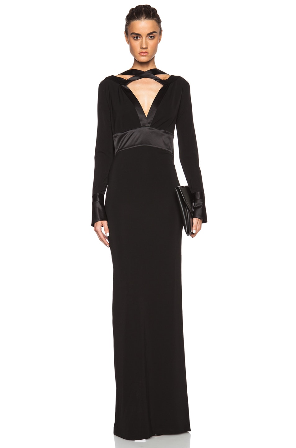 Image 1 of Givenchy Satin Banded Dress in Black