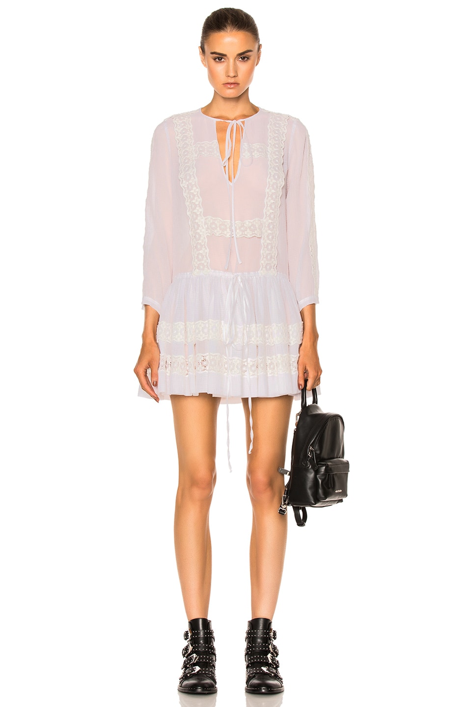Image 1 of Givenchy Lace Detail Dress in White