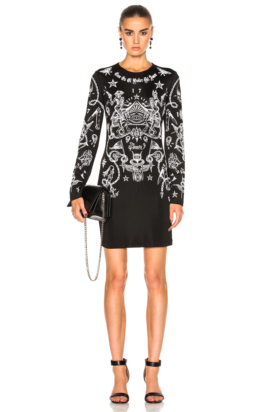 Image 1 of Givenchy Tattoo Dress in Black