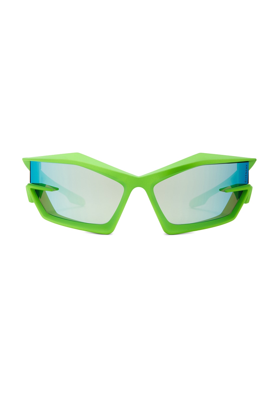 Shop Givenchy Giv Cut Sunglasses In Matte Light Green & Smoke Mirror