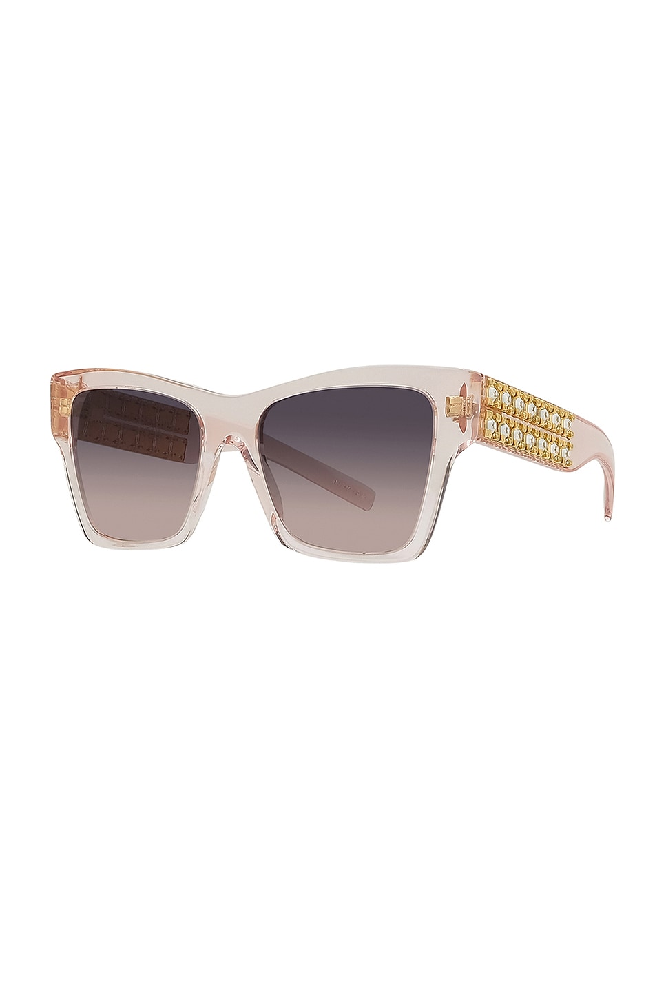 Shop Givenchy Square Sunglasses In Shiny Pink & Gradient Smoke