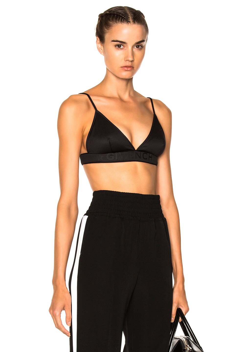 Image 1 of Givenchy Logo Band Bra in Black