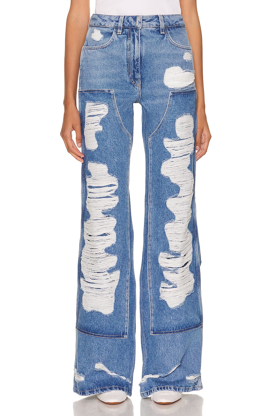 Givenchy Extra Wide Patchwork in Light Blue | FWRD
