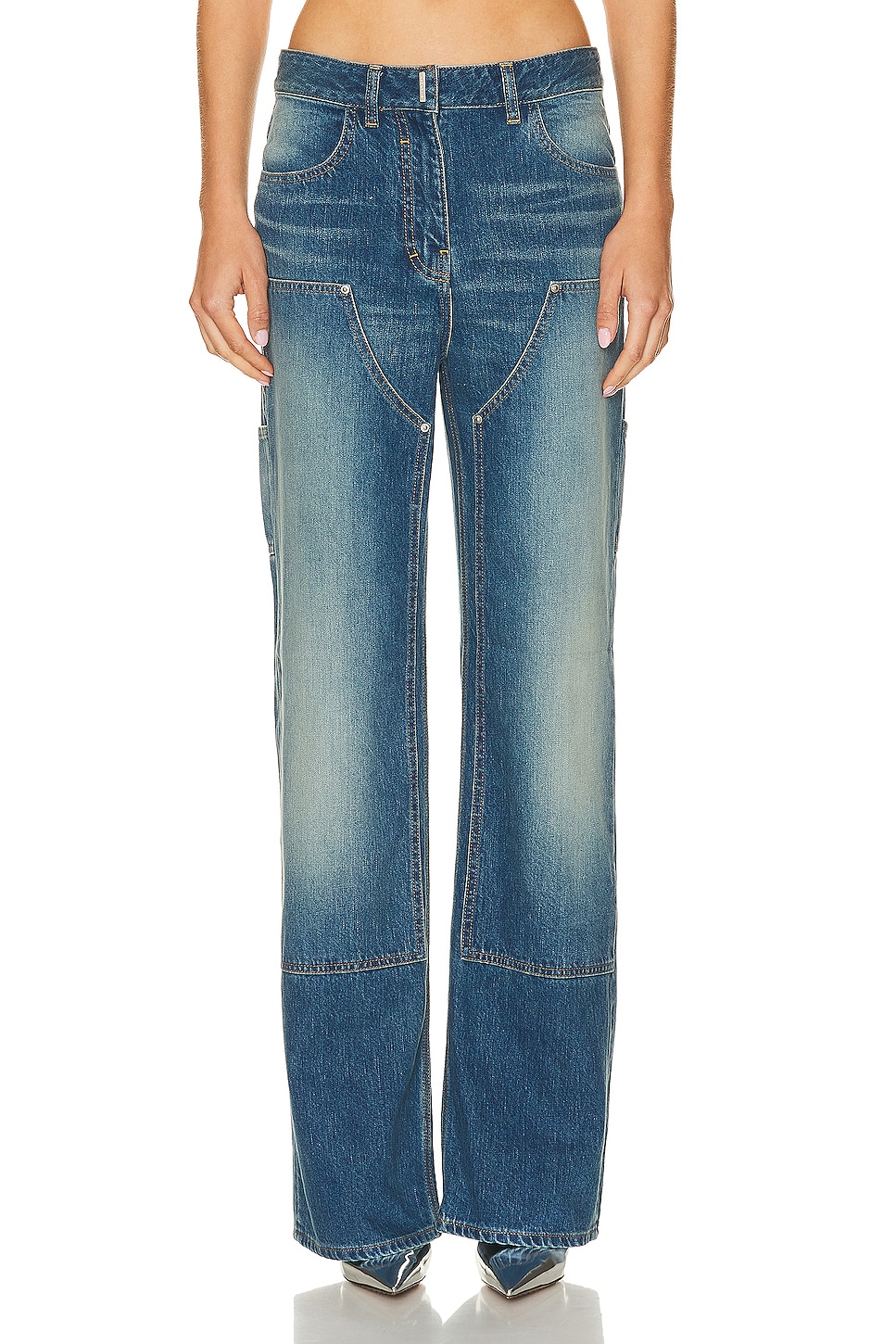 Image 1 of Givenchy Patches Wide Leg in Deep Blue