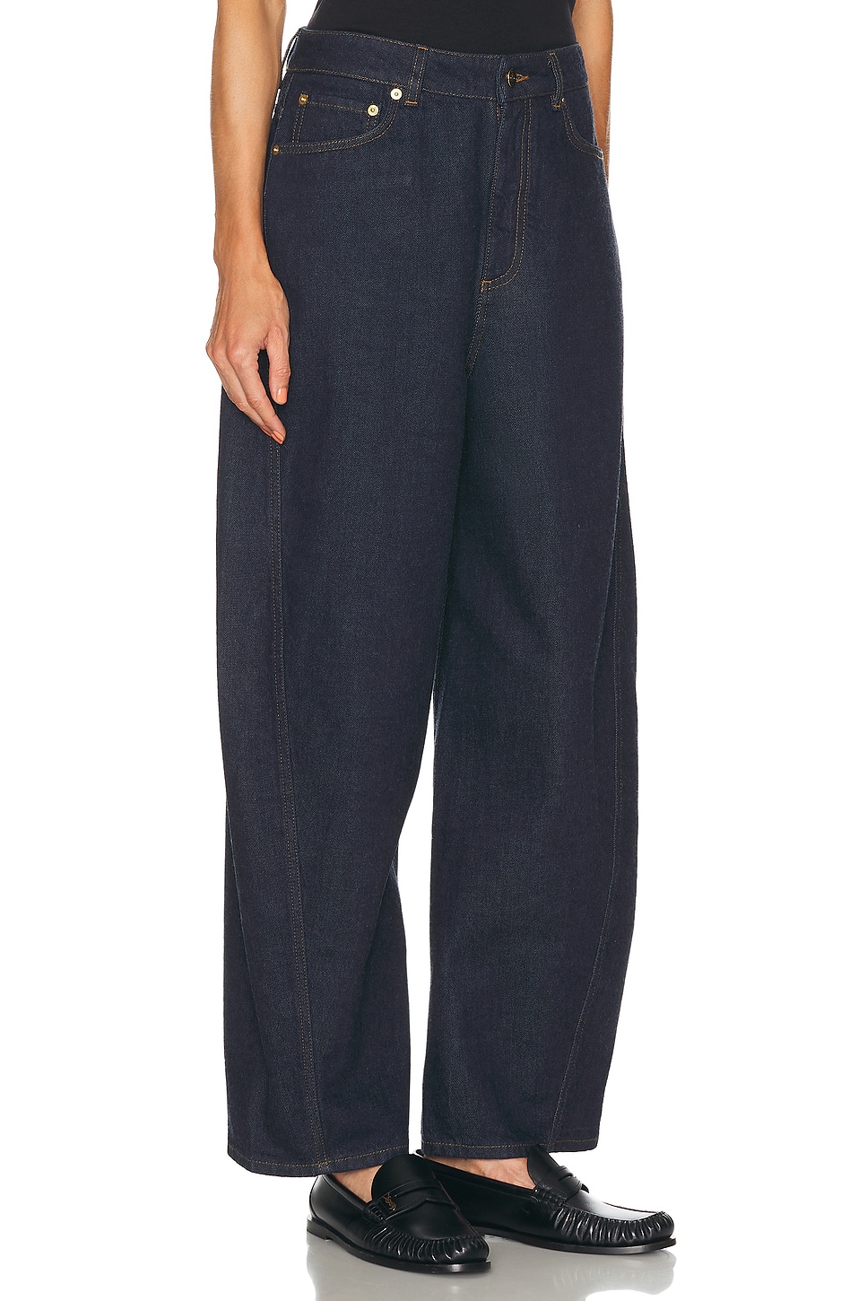 Givenchy Mid-rise Barrel-leg Denim Cocoon Trousers In Blue