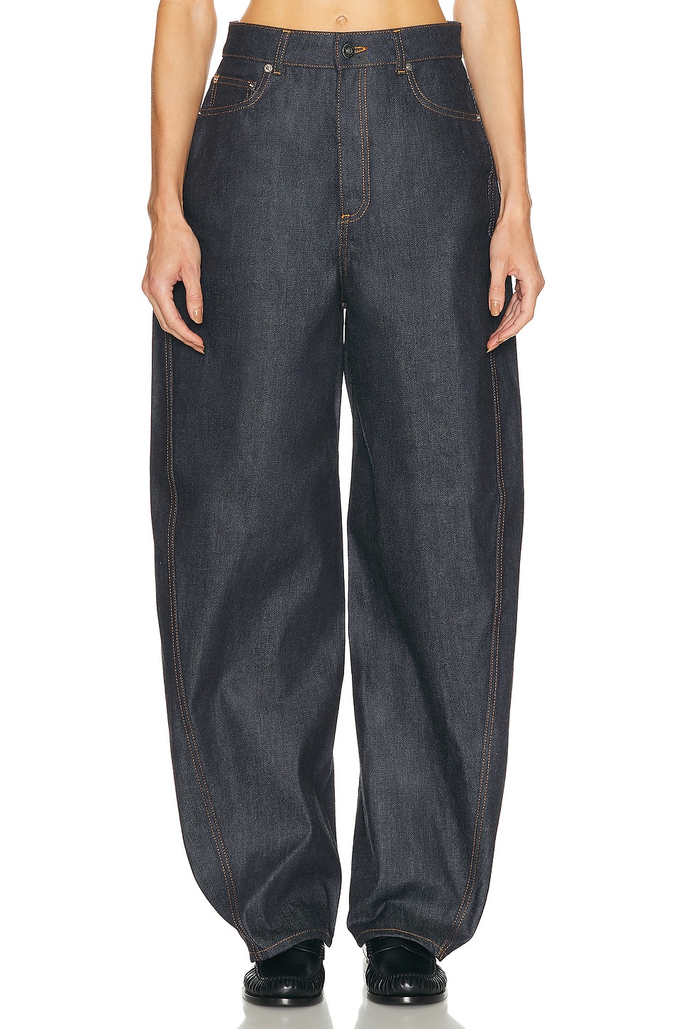 Image 1 of Givenchy Cocoon Wide Leg in Dark Blue