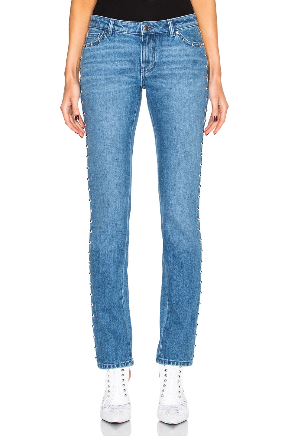 Image 1 of Givenchy Studded Jeans in Light Blue
