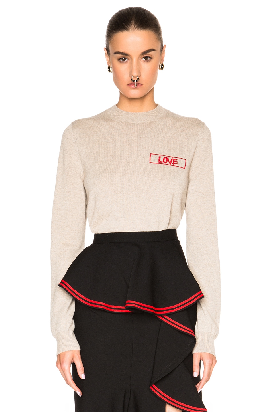 Image 1 of Givenchy Love Sweater in Beige