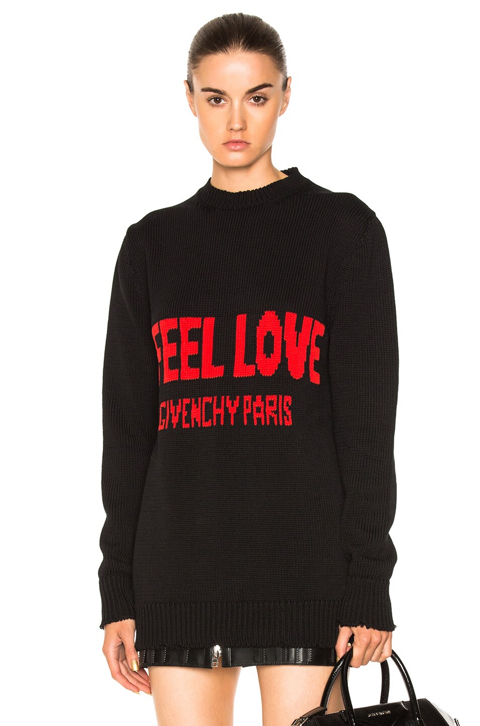 Image 1 of Givenchy I Feel Love Sweater in Black & Red