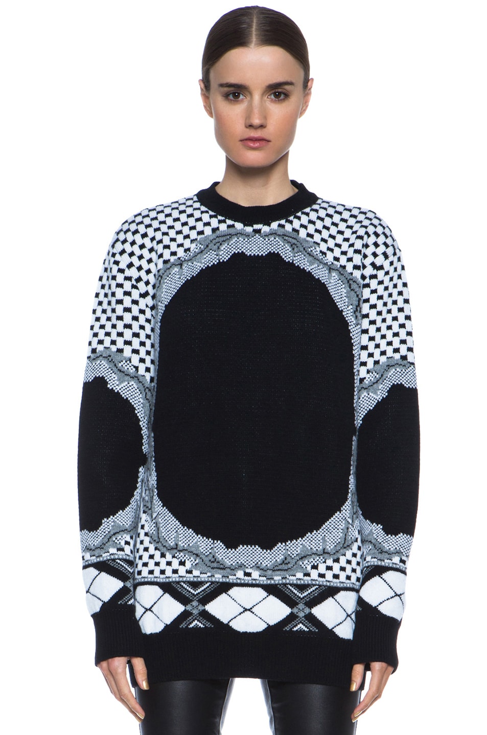 Image 1 of Givenchy Printed Cashmere-Blend Sweater in Multi