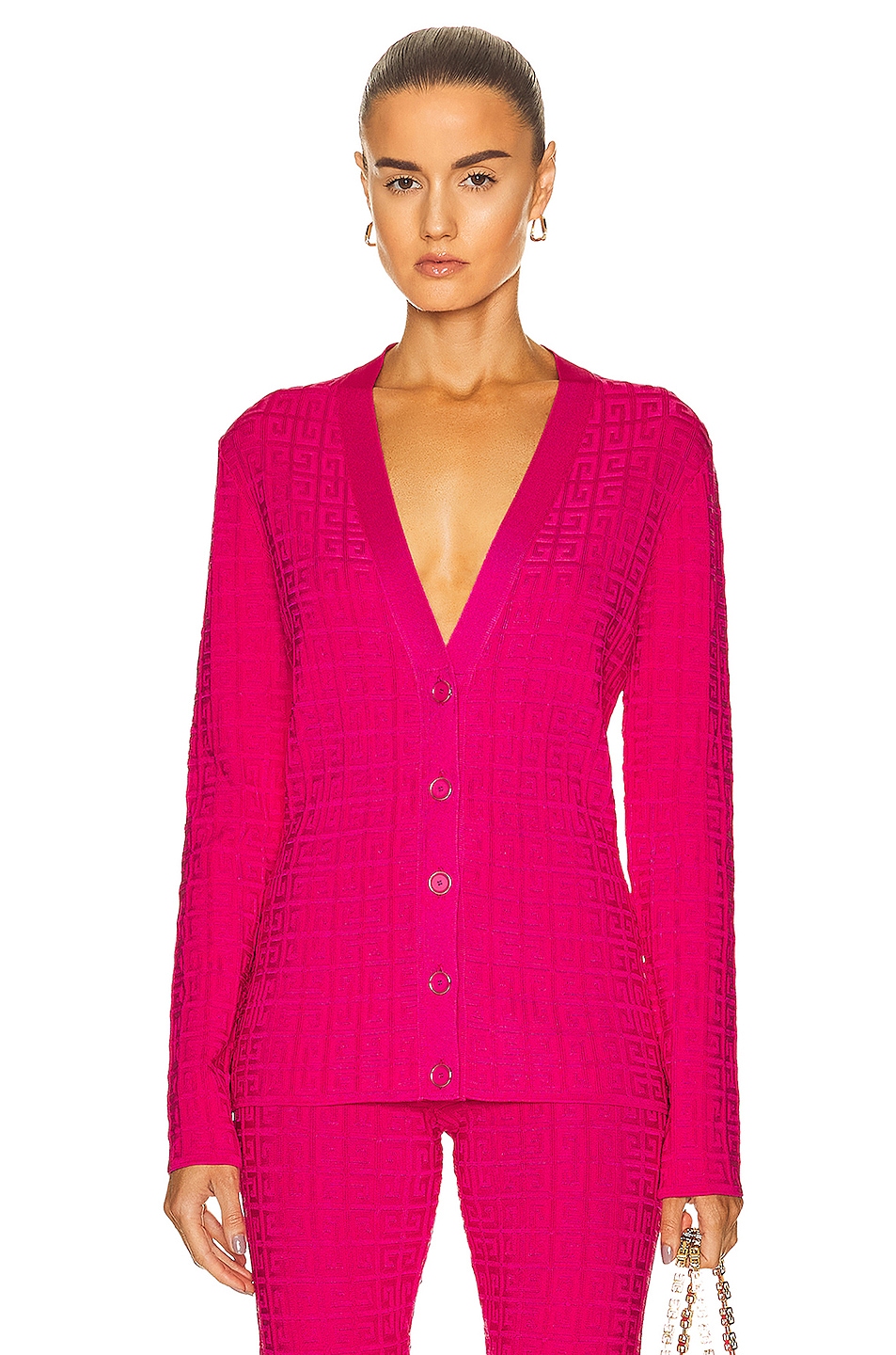 Image 1 of Givenchy Fitted Cardigan in Fuchsia