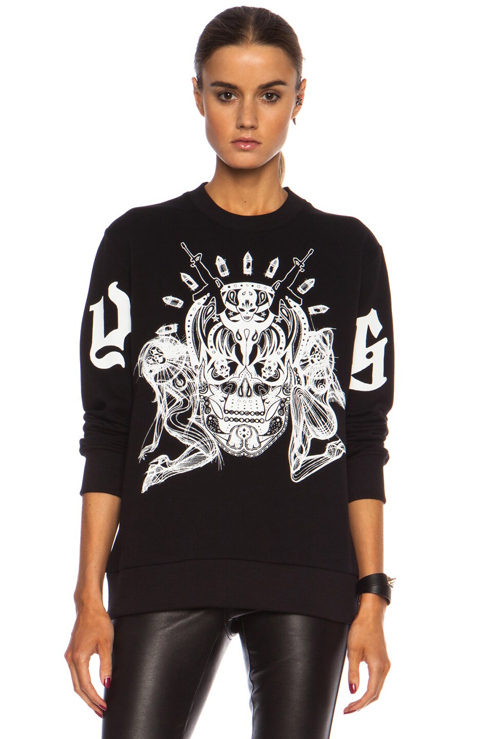 Image 1 of Givenchy Elmerinda Cotton Sweatshirt in Black