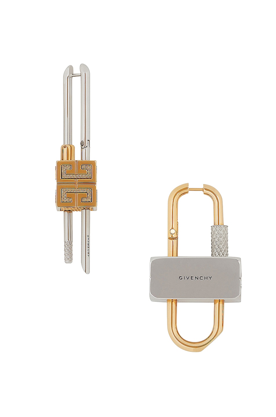 Image 1 of Givenchy Lock Earrings in Gold