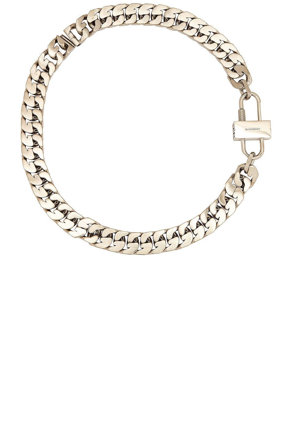 Image 1 of Givenchy Small G Chain Lock Necklace in Silvery