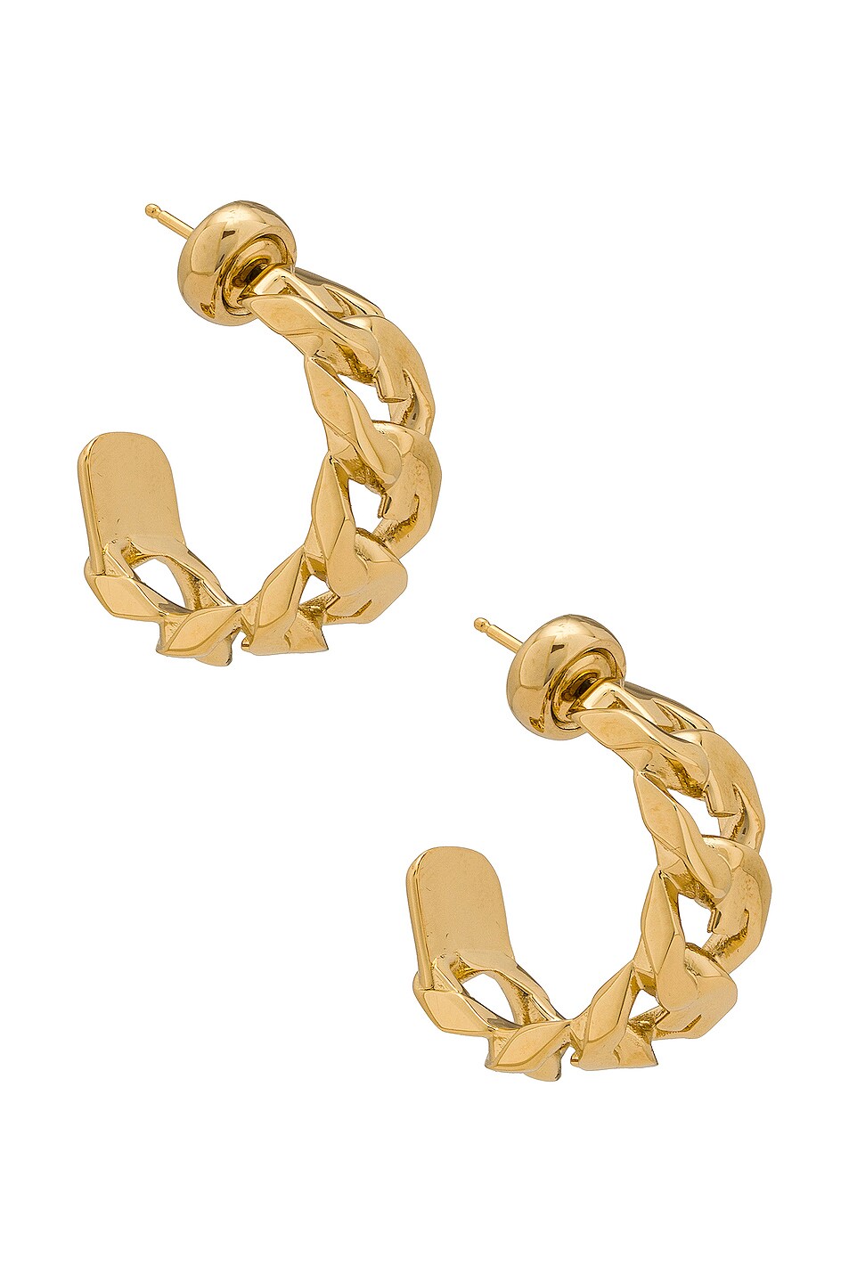 Image 1 of Givenchy G Chain Hoop Earrings in Golden Yellow