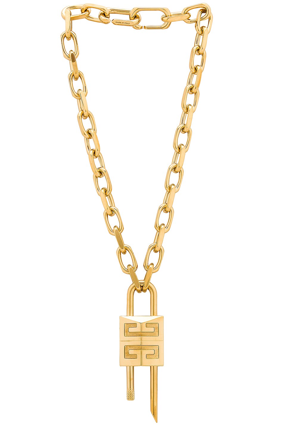 Image 1 of Givenchy 4G Lock Necklace in Golden Yellow