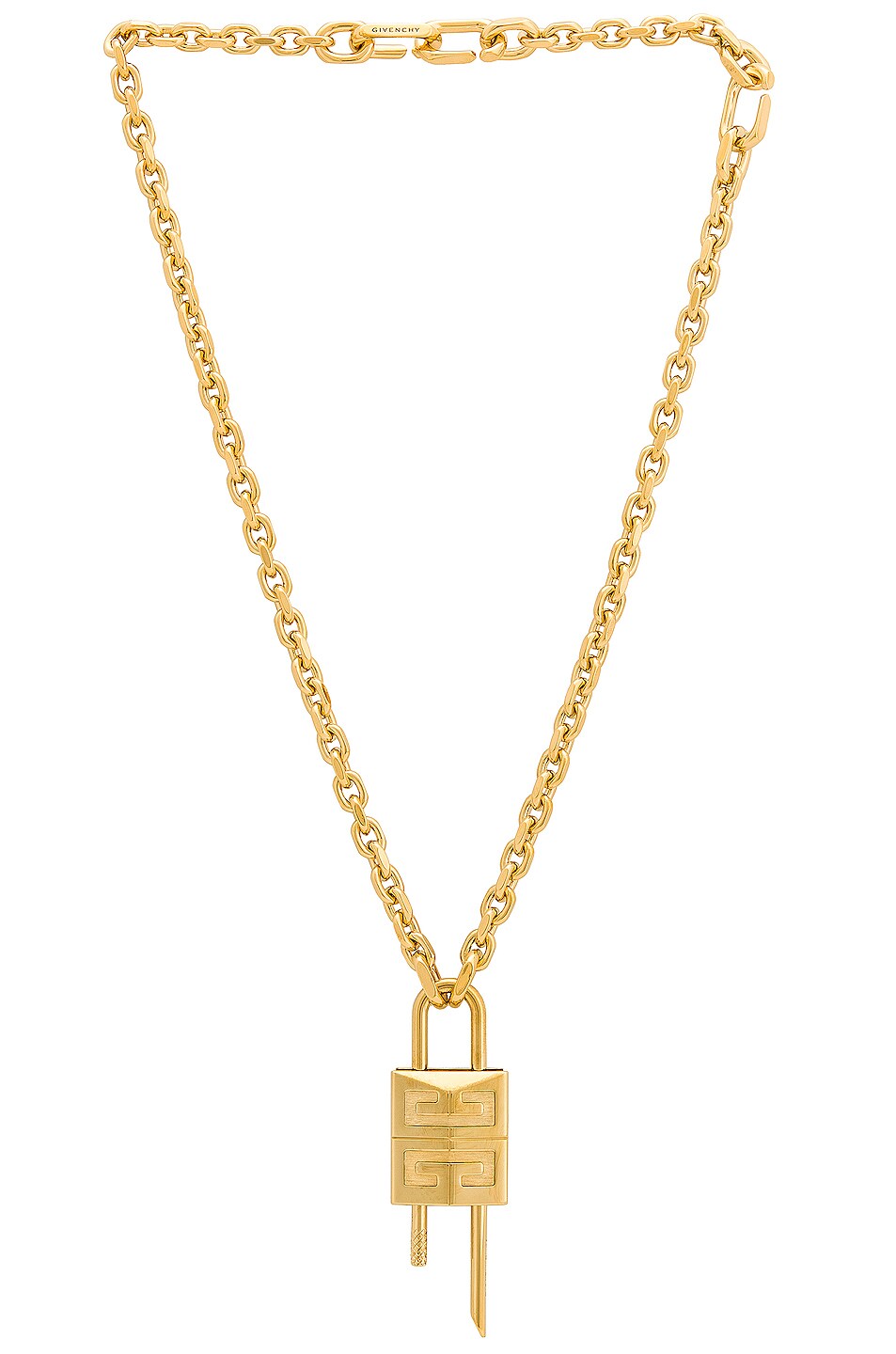 Image 1 of Givenchy Small Lock Golden Necklace in Golden Yellow