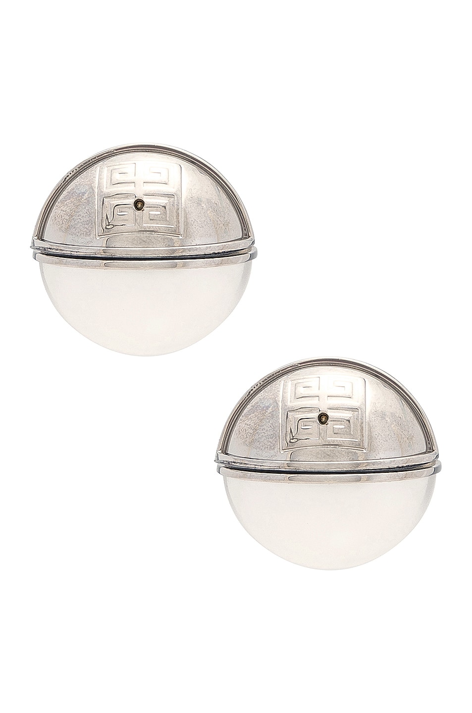 Image 1 of Givenchy 4G Pearl Earrings in White & Silvery