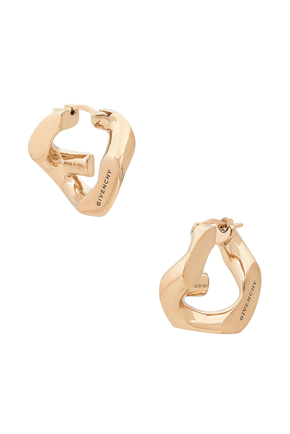 Image 1 of Givenchy G Hoop Earrings in Golden Yellow