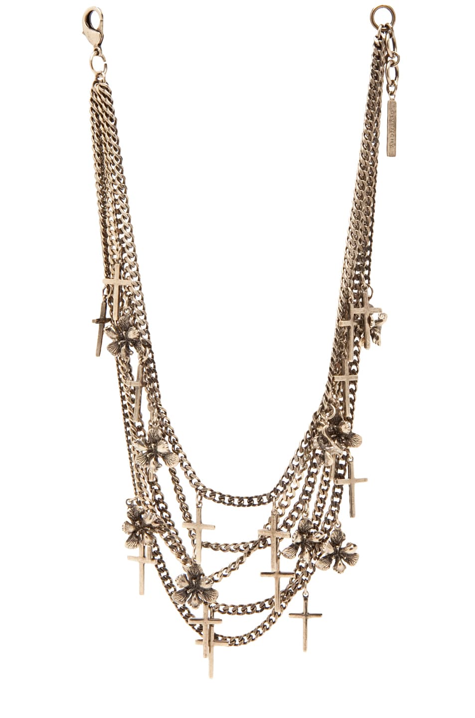 Image 1 of Givenchy Necklace w/ Crosses in Brass