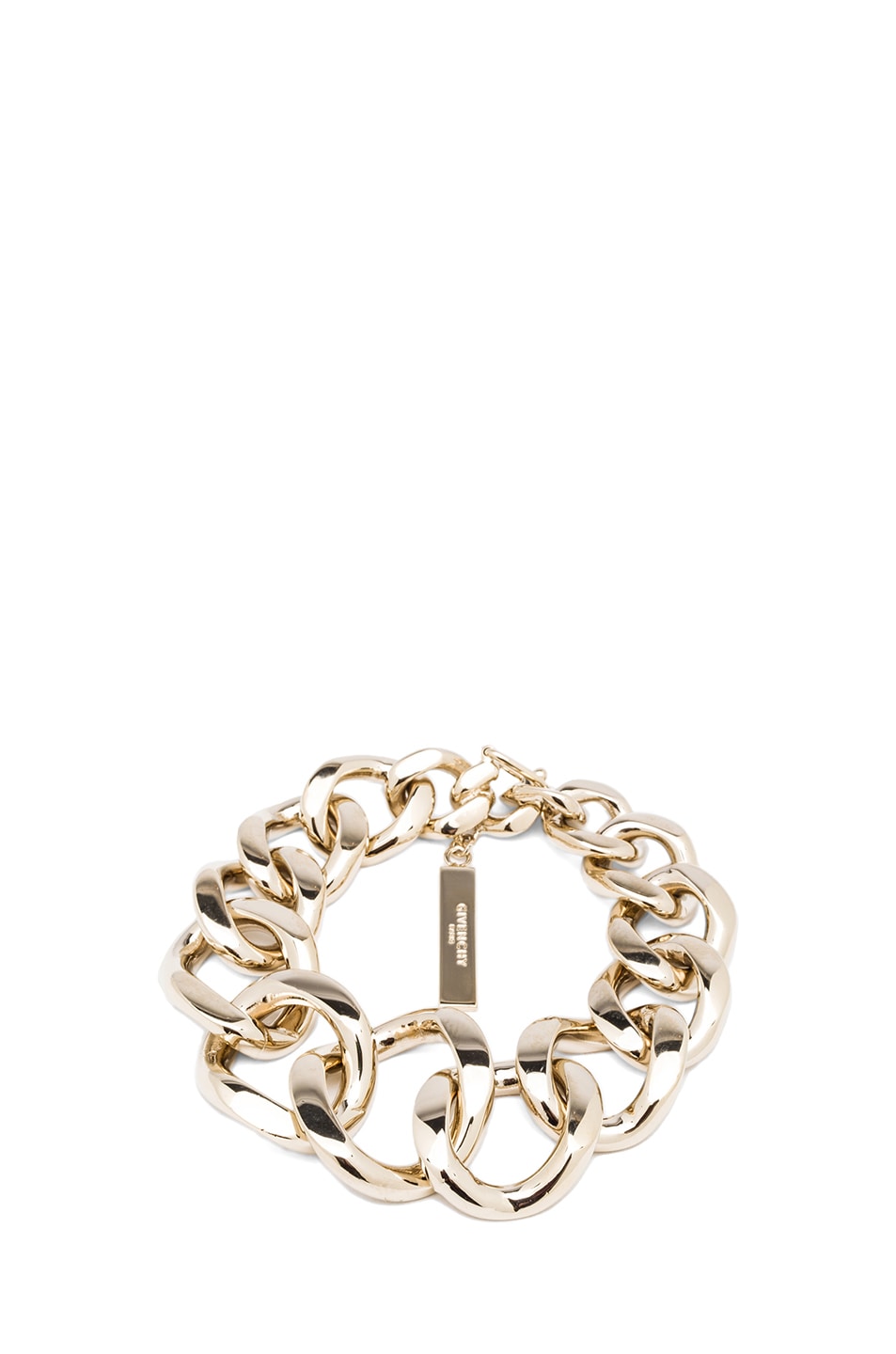 Givenchy Asymmetrical Br Chain Bracelet In Pale Gold Fwrd Image 1 Of Givenchy Asymmetrical Br Chain Bracelet In Pale Gold
