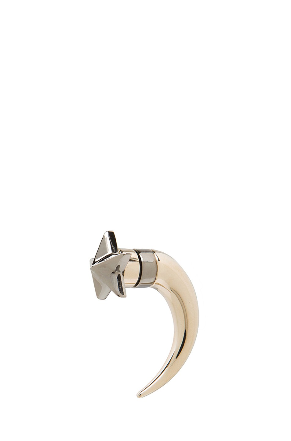 Image 1 of Givenchy Single Small Star Shark Tooth in Silver & Gold