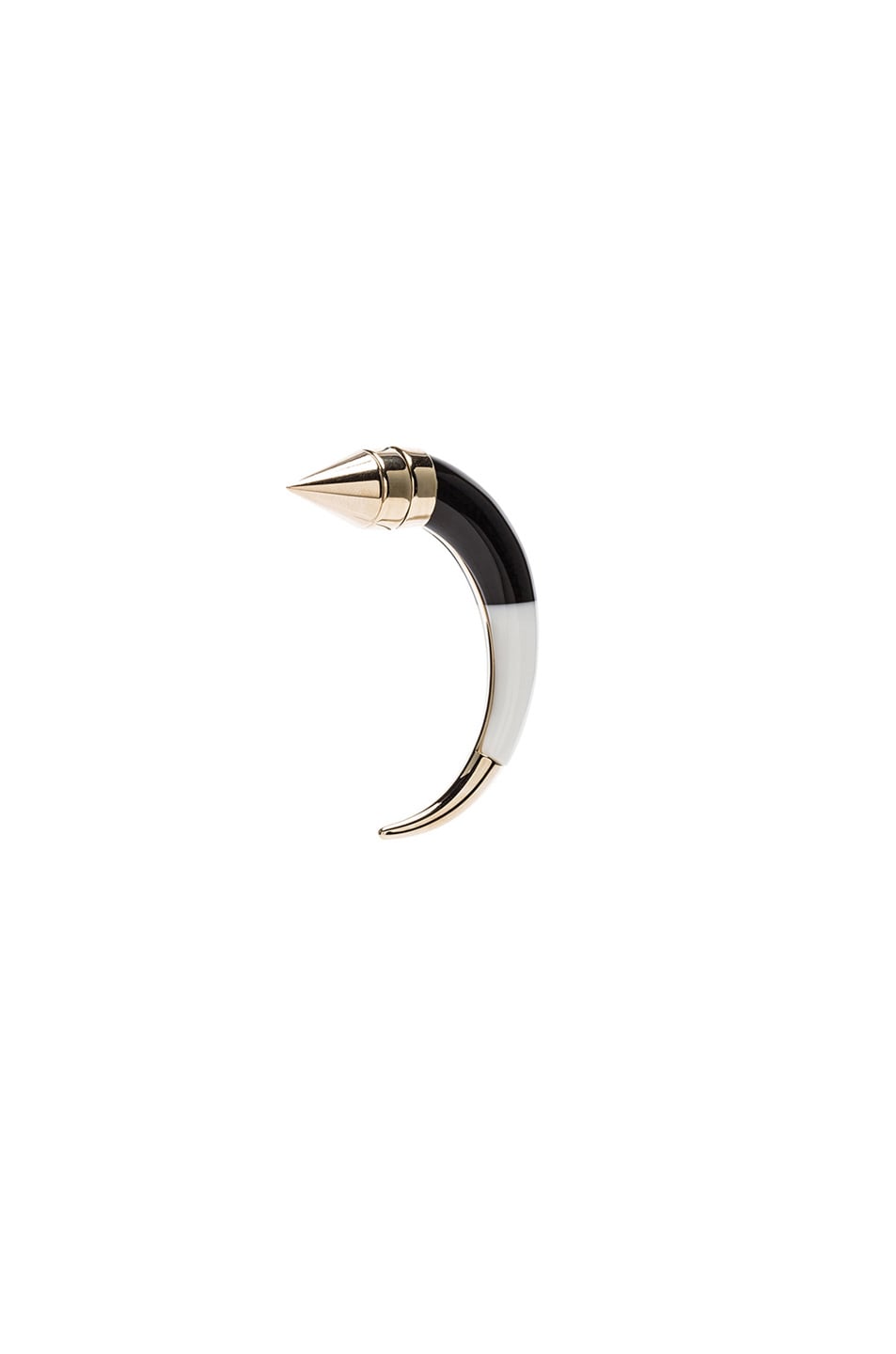 Image 1 of Givenchy Large Cone Earring in Black & White